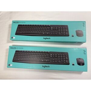 Lot of 2 Logitech MK235 Wireless Keyboard & Mouse Combo New Factory Sealed PC